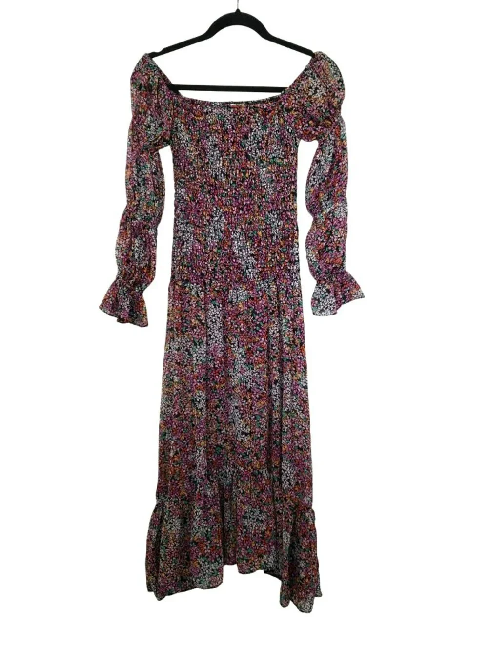 NWT Misa Los Angeles Rashida Smocked Floral Maxi Dress Nazirah Boho Whimsigoth - Picture 5 of 16